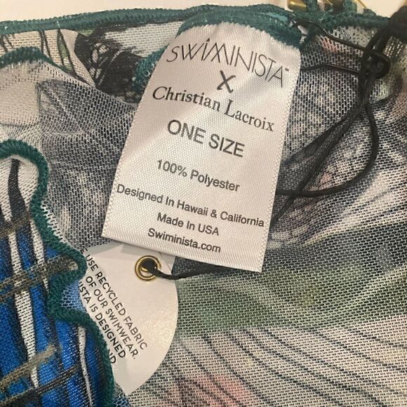 NWT Swiminista x Christian Lacroix ‘Exo Chic’ Print Trusty Short Sarong OS - Picture 6 of 10